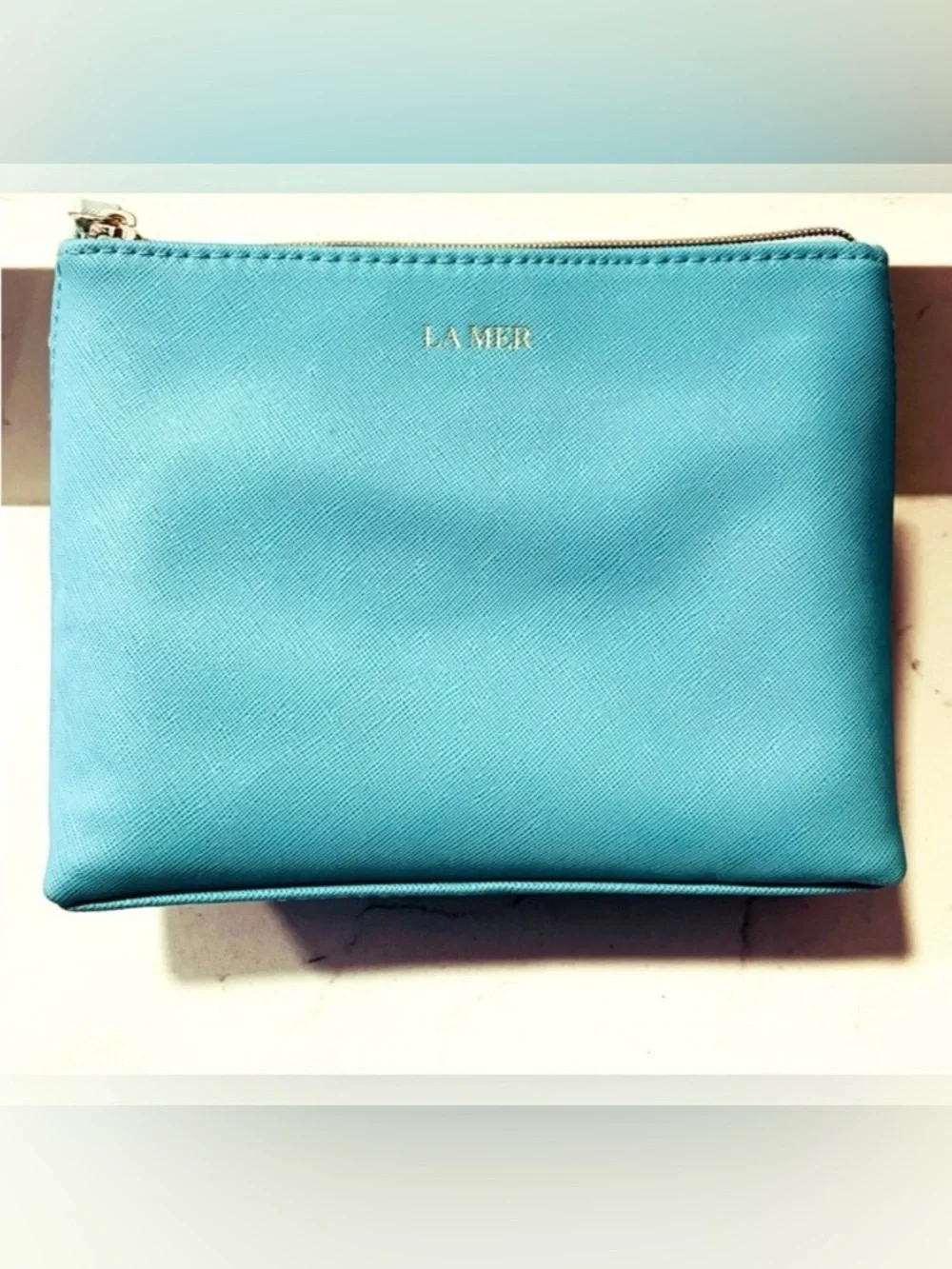 La Mer Cosmetic Makeup Bag — Robin Egg Blue | NWOT